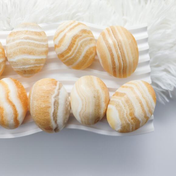 You Choose Orange Calcite Palm Stone - Picture 6 of 10